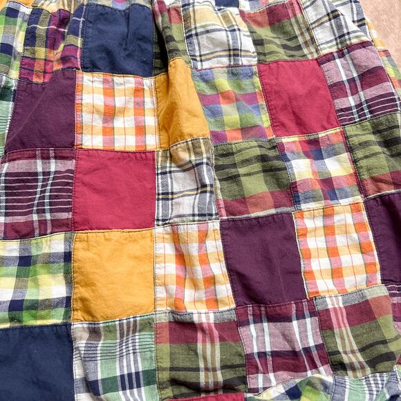 American Eagle Madras Bubble Skirt Patchwork Multicolor Midi Women's 4 School - Picture 4 of 6